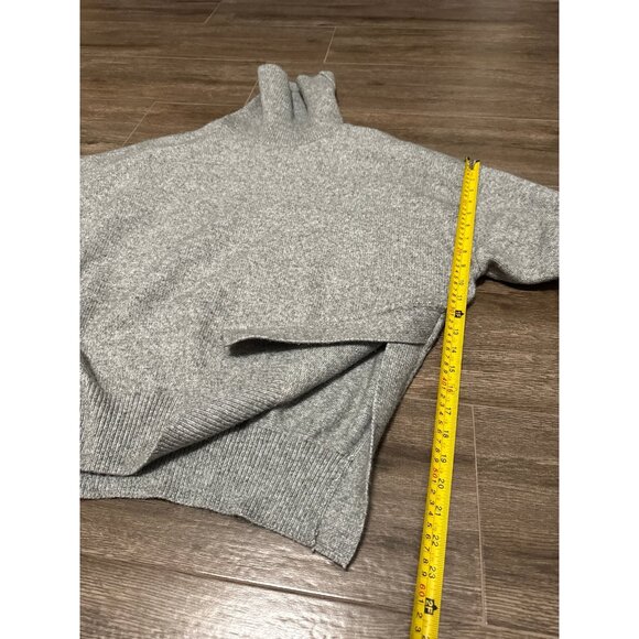 H&M oversized grey sweater turtleneck voluminous sleeves HM knit top m - Picture 7 of 11